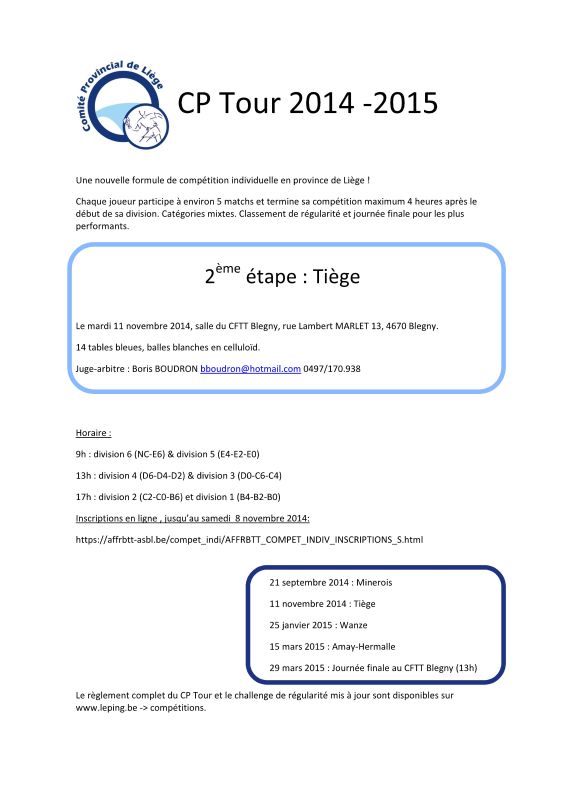 CP Tours 2014 Tiege-reduit